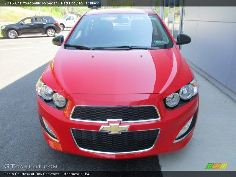 Red Hot / RS Jet Black 2016 Chevrolet Sonic RS Sedan