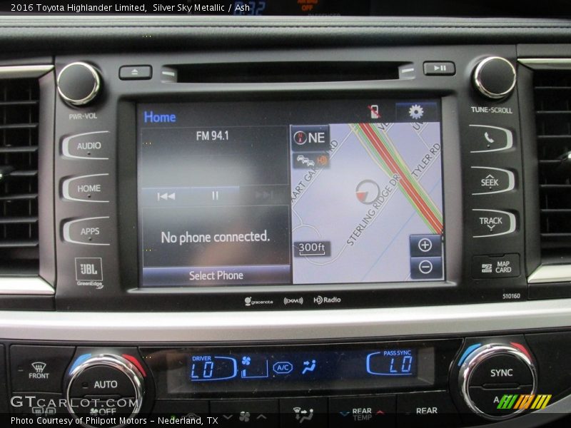 Silver Sky Metallic / Ash 2016 Toyota Highlander Limited