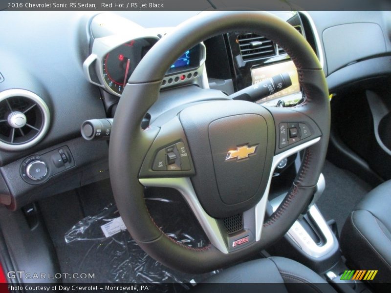 Red Hot / RS Jet Black 2016 Chevrolet Sonic RS Sedan
