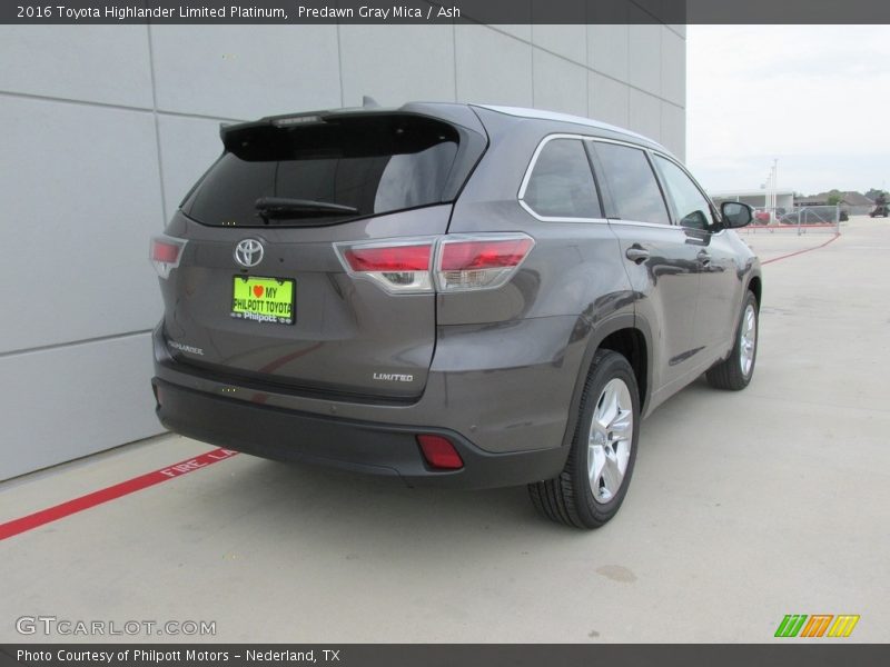 Predawn Gray Mica / Ash 2016 Toyota Highlander Limited Platinum