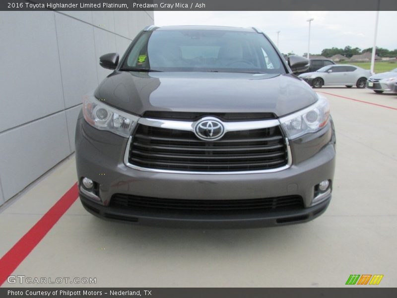 Predawn Gray Mica / Ash 2016 Toyota Highlander Limited Platinum
