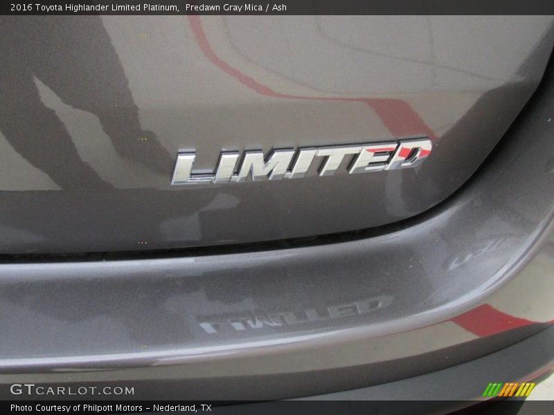 Predawn Gray Mica / Ash 2016 Toyota Highlander Limited Platinum