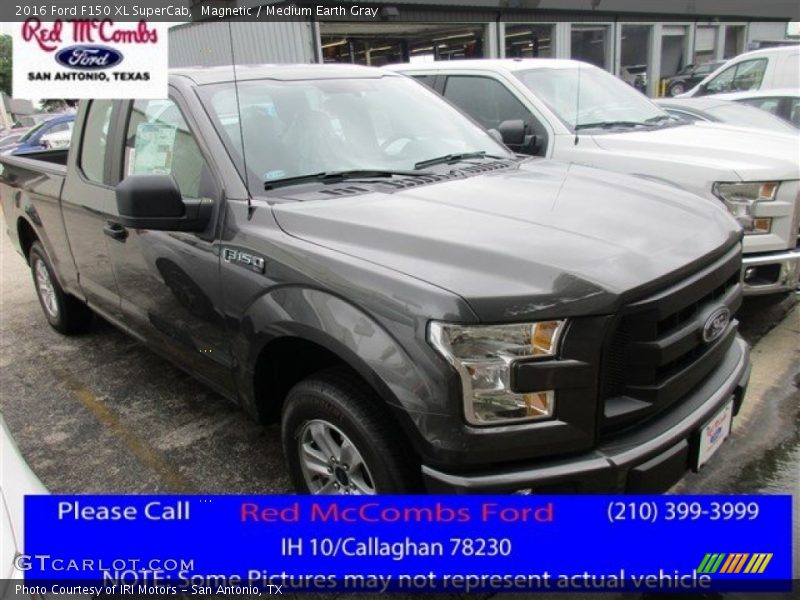 Magnetic / Medium Earth Gray 2016 Ford F150 XL SuperCab