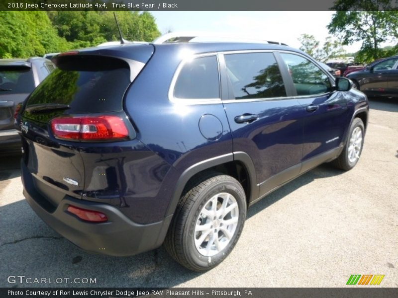 True Blue Pearl / Black 2016 Jeep Cherokee Latitude 4x4