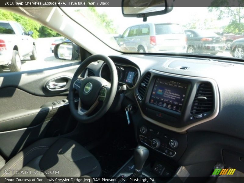 True Blue Pearl / Black 2016 Jeep Cherokee Latitude 4x4