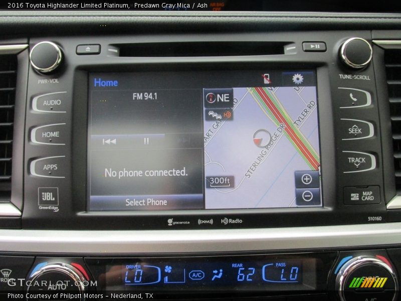 Predawn Gray Mica / Ash 2016 Toyota Highlander Limited Platinum