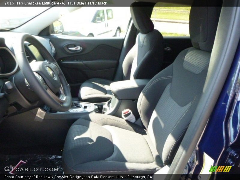 True Blue Pearl / Black 2016 Jeep Cherokee Latitude 4x4