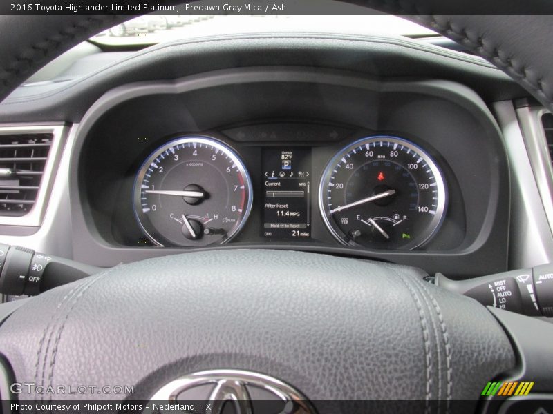 Predawn Gray Mica / Ash 2016 Toyota Highlander Limited Platinum