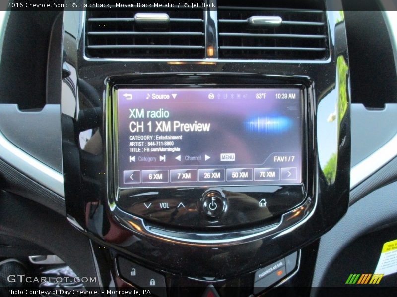 Mosaic Black Metallic / RS Jet Black 2016 Chevrolet Sonic RS Hatchback