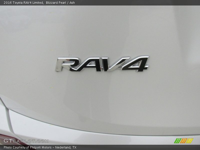 Blizzard Pearl / Ash 2016 Toyota RAV4 Limited