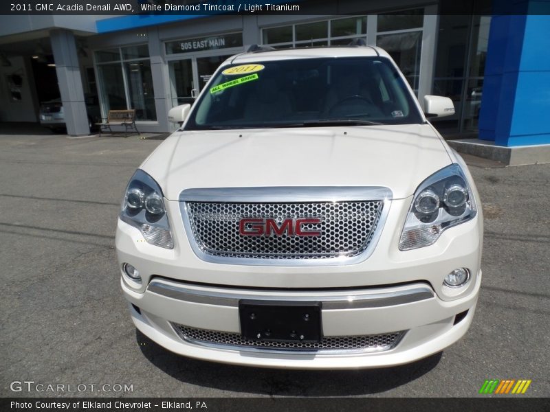 White Diamond Tintcoat / Light Titanium 2011 GMC Acadia Denali AWD