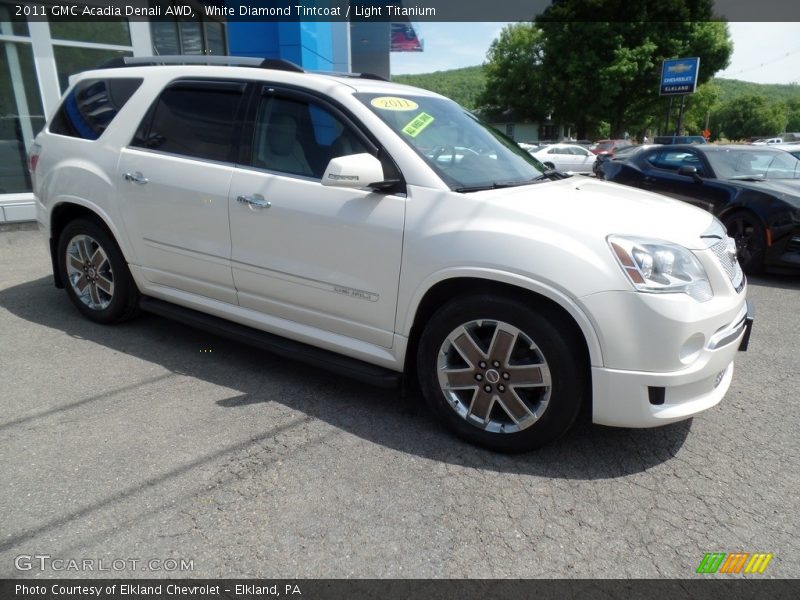 White Diamond Tintcoat / Light Titanium 2011 GMC Acadia Denali AWD