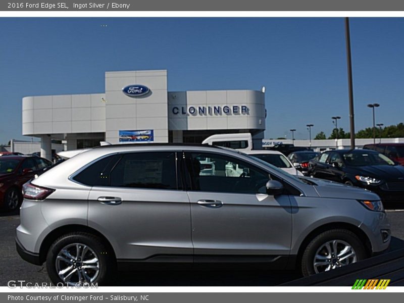 Ingot Silver / Ebony 2016 Ford Edge SEL