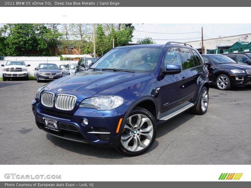Deep Sea Blue Metallic / Sand Beige 2011 BMW X5 xDrive 50i