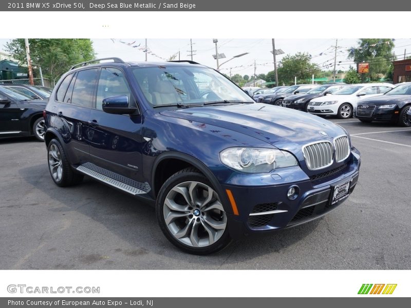 Deep Sea Blue Metallic / Sand Beige 2011 BMW X5 xDrive 50i