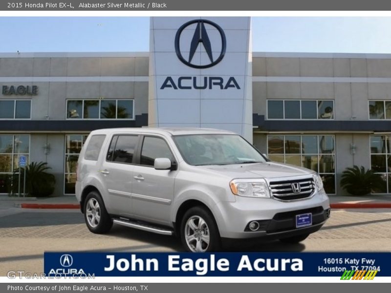 Alabaster Silver Metallic / Black 2015 Honda Pilot EX-L