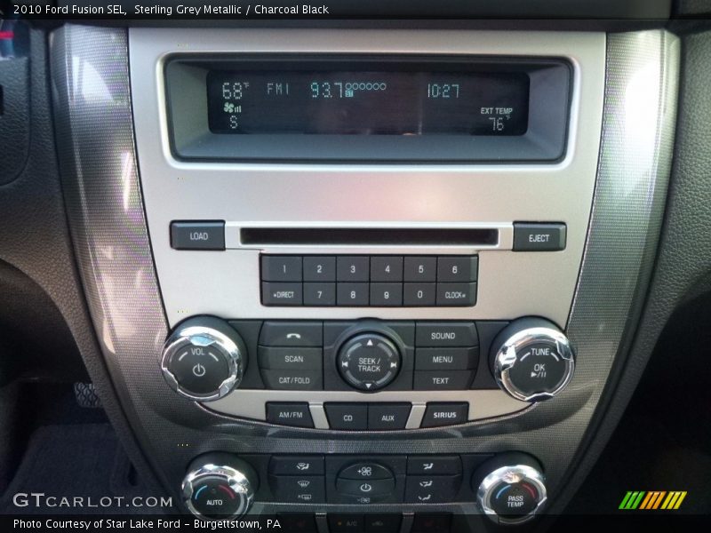 Sterling Grey Metallic / Charcoal Black 2010 Ford Fusion SEL