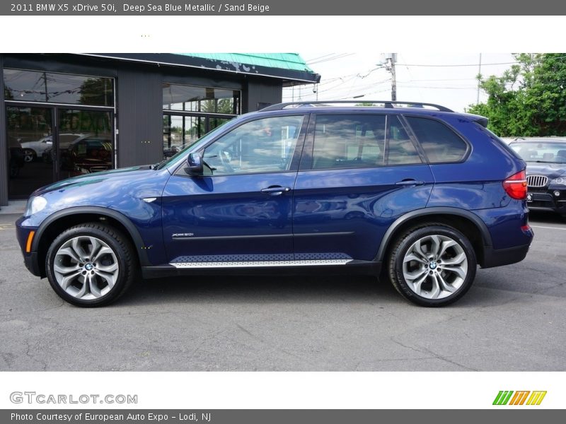 Deep Sea Blue Metallic / Sand Beige 2011 BMW X5 xDrive 50i