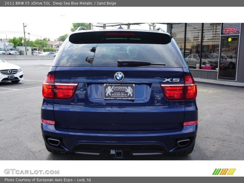 Deep Sea Blue Metallic / Sand Beige 2011 BMW X5 xDrive 50i