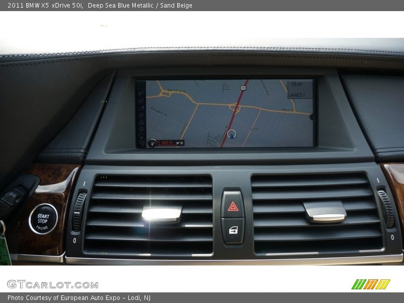 Deep Sea Blue Metallic / Sand Beige 2011 BMW X5 xDrive 50i