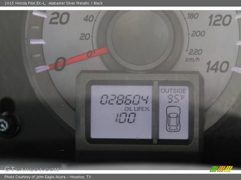 Alabaster Silver Metallic / Black 2015 Honda Pilot EX-L