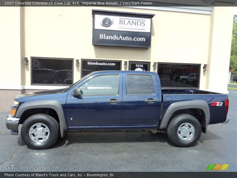Imperial Blue Metallic / Very Dark Pewter 2007 Chevrolet Colorado LT Crew Cab 4x4