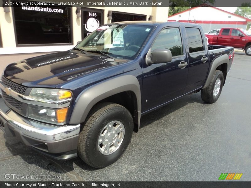 Imperial Blue Metallic / Very Dark Pewter 2007 Chevrolet Colorado LT Crew Cab 4x4