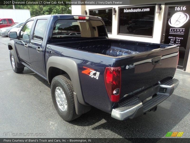 Imperial Blue Metallic / Very Dark Pewter 2007 Chevrolet Colorado LT Crew Cab 4x4