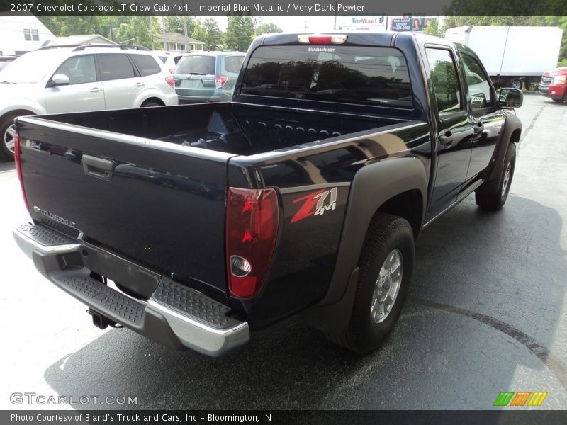 Imperial Blue Metallic / Very Dark Pewter 2007 Chevrolet Colorado LT Crew Cab 4x4
