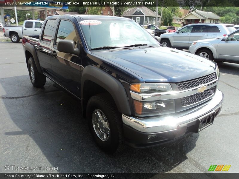 Imperial Blue Metallic / Very Dark Pewter 2007 Chevrolet Colorado LT Crew Cab 4x4
