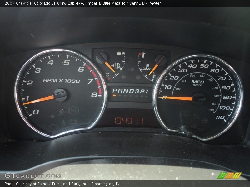 Imperial Blue Metallic / Very Dark Pewter 2007 Chevrolet Colorado LT Crew Cab 4x4