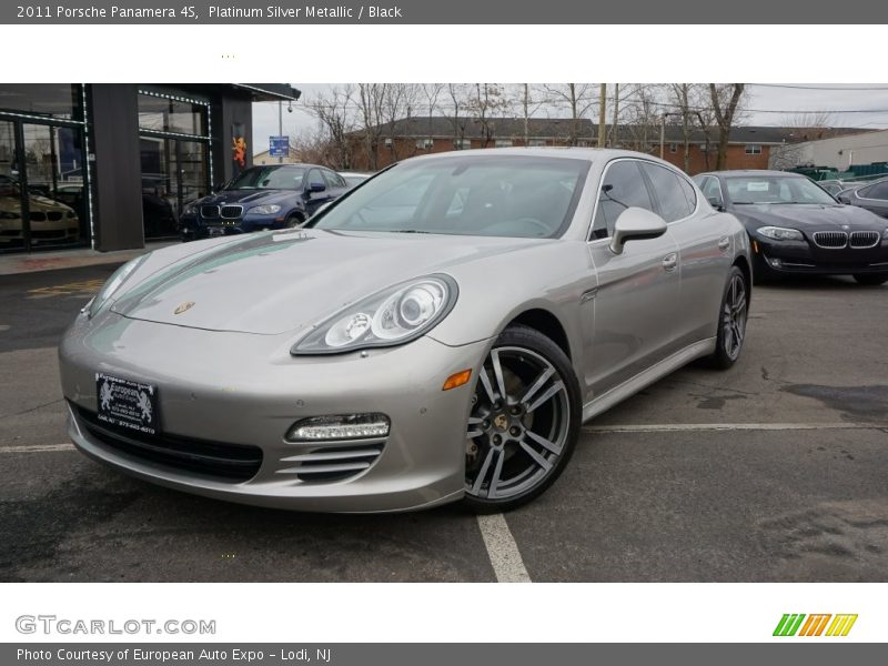 Platinum Silver Metallic / Black 2011 Porsche Panamera 4S