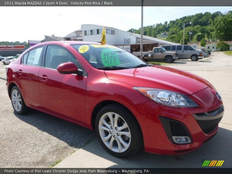 Velocity Red Mica / Black 2011 Mazda MAZDA3 s Sport 4 Door