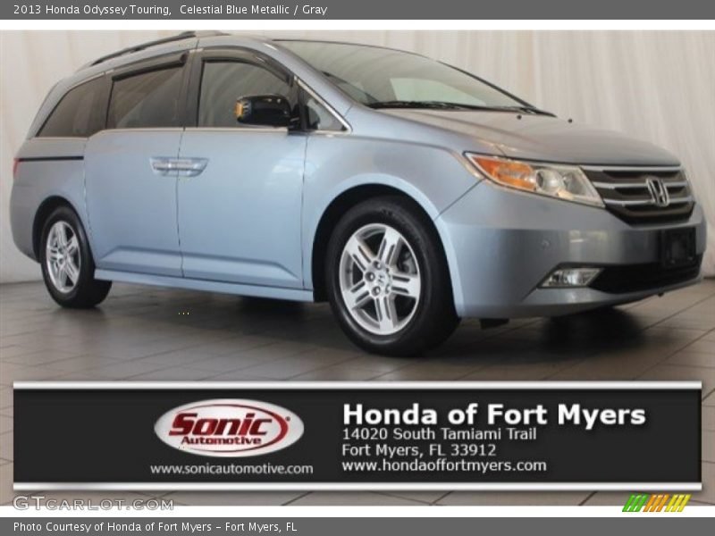 Celestial Blue Metallic / Gray 2013 Honda Odyssey Touring