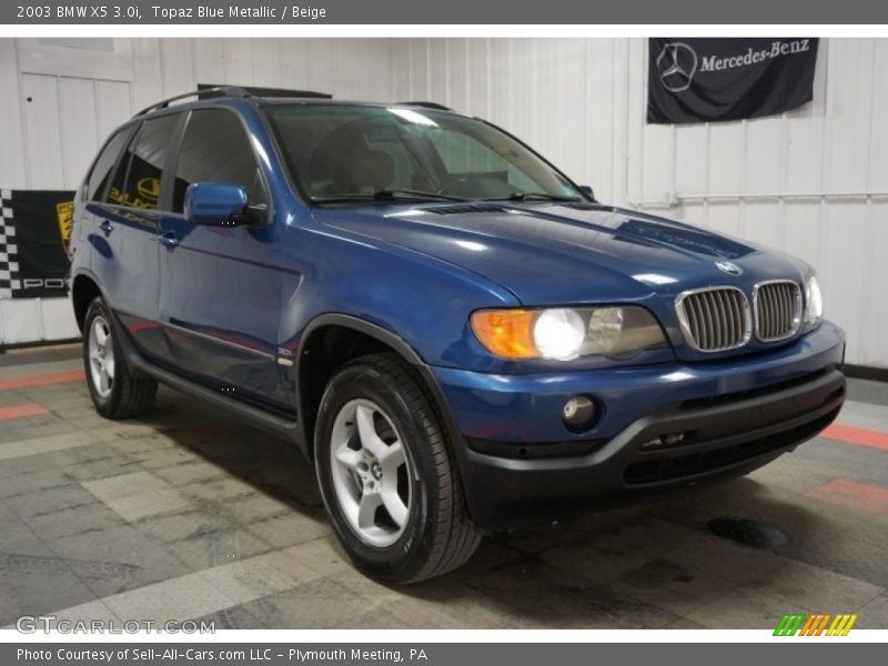 Topaz Blue Metallic / Beige 2003 BMW X5 3.0i