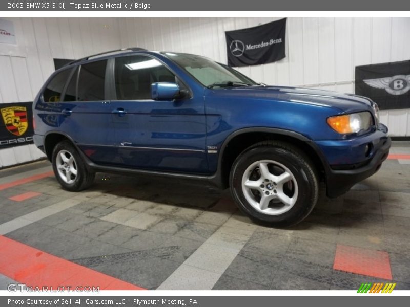 Topaz Blue Metallic / Beige 2003 BMW X5 3.0i