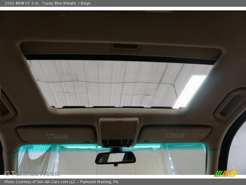 Topaz Blue Metallic / Beige 2003 BMW X5 3.0i