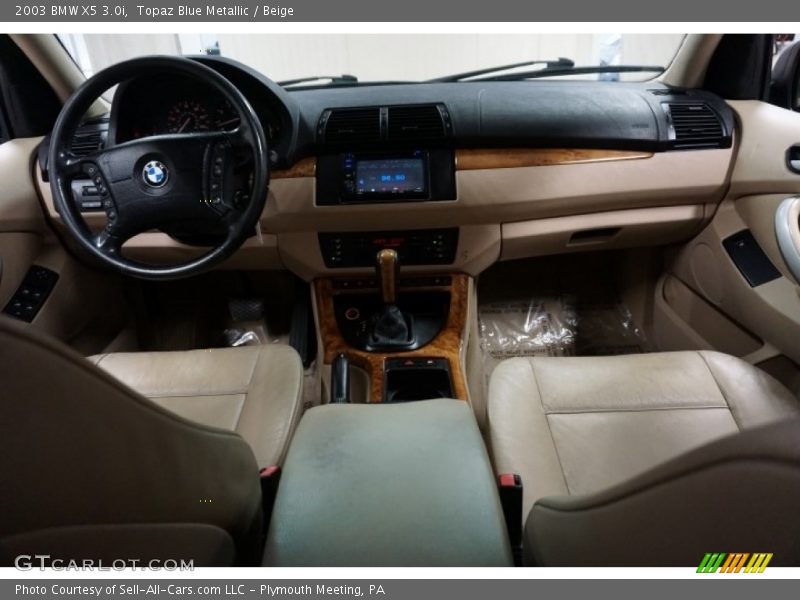 Topaz Blue Metallic / Beige 2003 BMW X5 3.0i