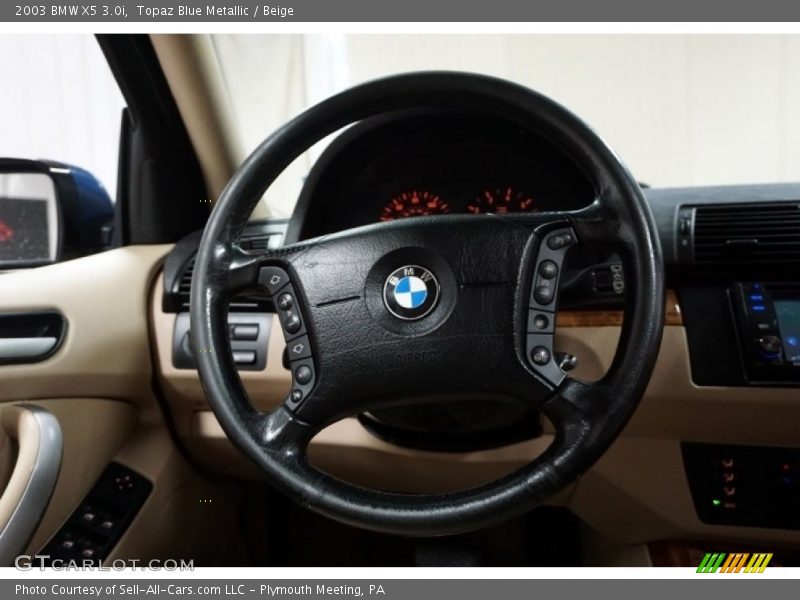 Topaz Blue Metallic / Beige 2003 BMW X5 3.0i