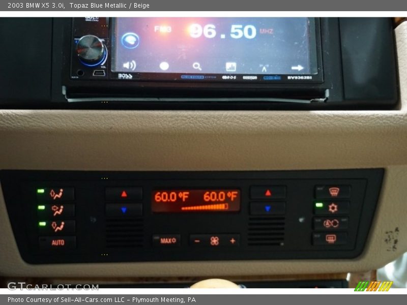 Topaz Blue Metallic / Beige 2003 BMW X5 3.0i
