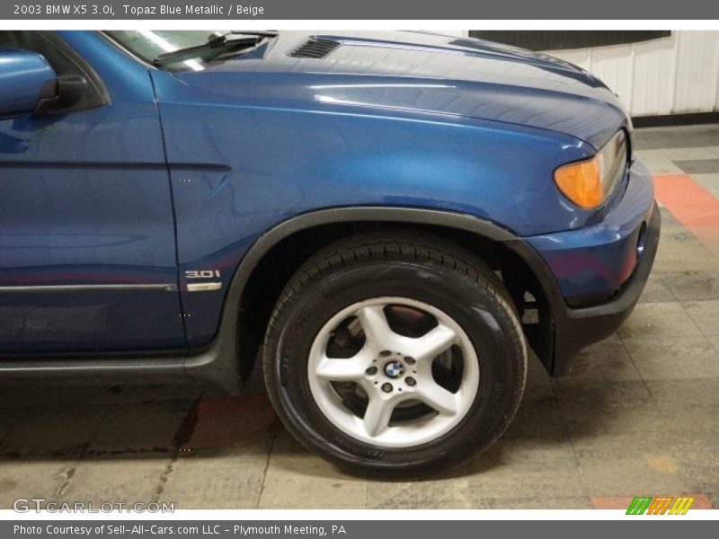 Topaz Blue Metallic / Beige 2003 BMW X5 3.0i