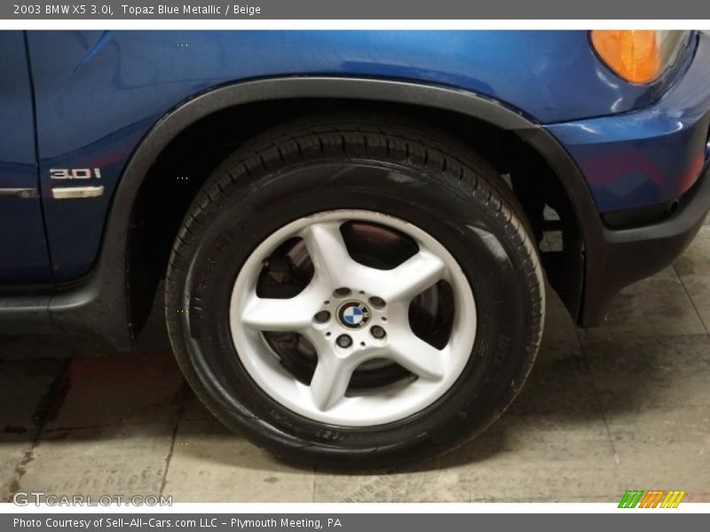 Topaz Blue Metallic / Beige 2003 BMW X5 3.0i