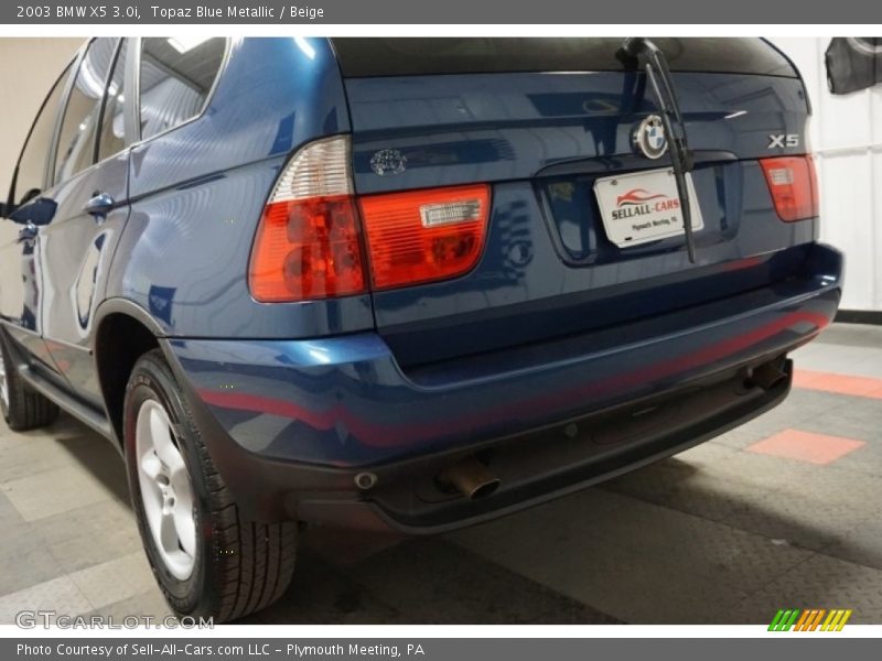 Topaz Blue Metallic / Beige 2003 BMW X5 3.0i