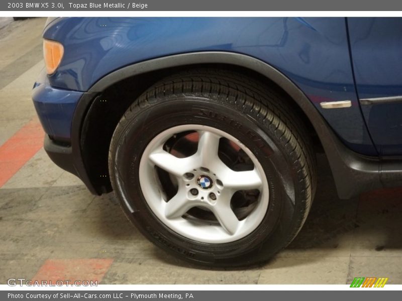 Topaz Blue Metallic / Beige 2003 BMW X5 3.0i