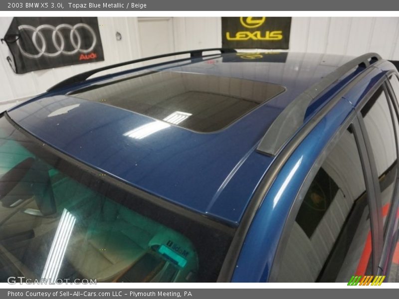 Topaz Blue Metallic / Beige 2003 BMW X5 3.0i