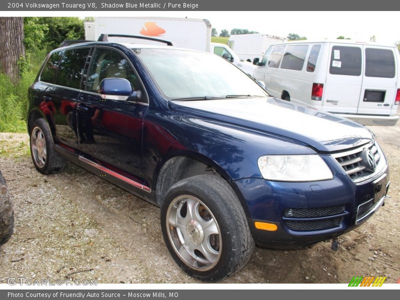 Shadow Blue Metallic / Pure Beige 2004 Volkswagen Touareg V8