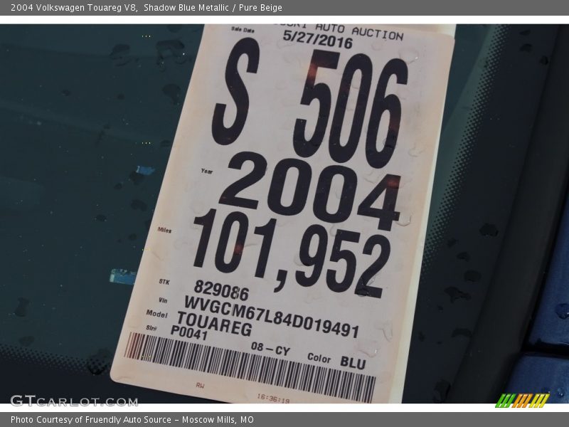 Shadow Blue Metallic / Pure Beige 2004 Volkswagen Touareg V8