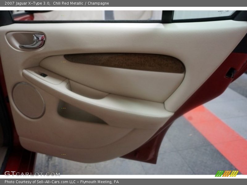 Chili Red Metallic / Champagne 2007 Jaguar X-Type 3.0
