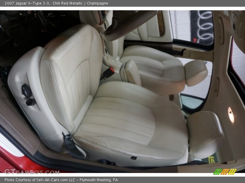 Chili Red Metallic / Champagne 2007 Jaguar X-Type 3.0