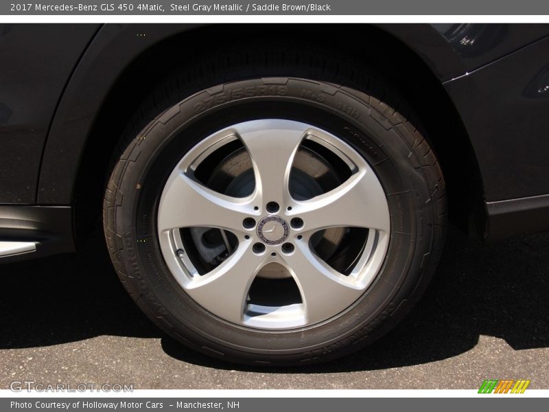 Steel Gray Metallic / Saddle Brown/Black 2017 Mercedes-Benz GLS 450 4Matic